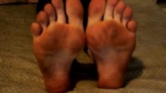Wiggling Toes With Dirty Feet And Soles