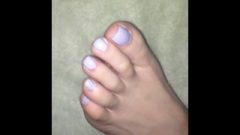 Sperm On Blue Toes