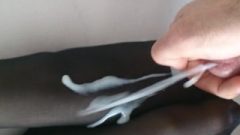 German Black Nylon Feet Cum Shot In Slow Motion. Izola From DATES25.COM