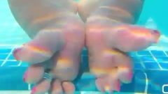 Ebony Feet Underwater