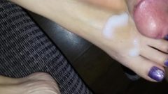 Cuming On My Girlfriends Feet