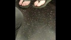 Candid Feet On Train