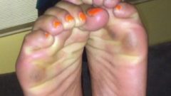 Seductive Orange Toes