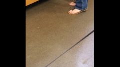 Cute Candid Feet In The Store
