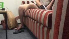 Inviting Candid Feet In Flip Flops