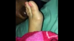 Spunk On Her Sleeping Feet