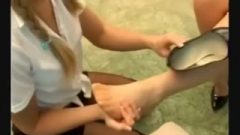Girl Massages And Worships Her Teacher’s Feet