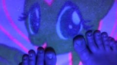Using My Toes On Fluttershy Under A Blacklight