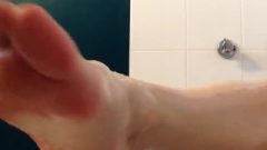 Shaving Legs And Showing Off My Pussy Lips And Feet