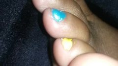 My GF Polished Toes Feet Rub Pt 2