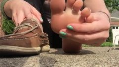 Spicy Sweaty Filthy Smelly Feet In Well Worn Shoes