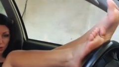Kissable Feet In Car