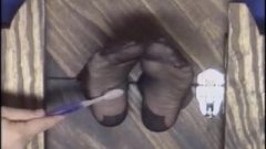 Tickle Feet In Nylon Stockings