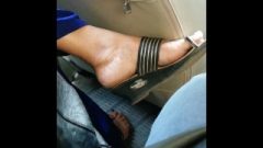 Sensuous Feet In The Car