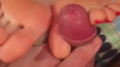 Passive Footjob And Toejob Sperm On Toes