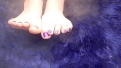 Barefoot Teen Vaping Onto Kissable Feet