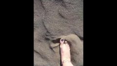 Voluptuous Feet Walking In The Sand