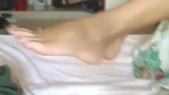 Footjob And Blow Job In Bed