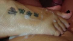 4K Latina Footjob. Unleasing His 4 Day Sperm Over My Feet, Soles And Toes