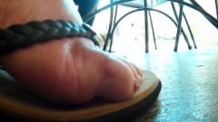 Candid Mature Feet At Bar
