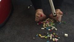 Vacuuming Lego And Feet
