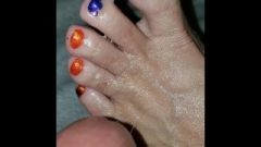 Sperm On Beautiful Toes