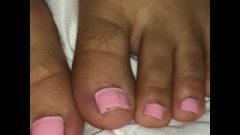 Pretty Latina Showing Her Pretty Feet While Getting Ruined