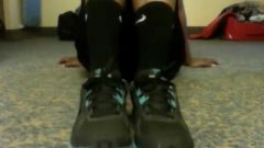 Ms. Trackqueen Nike Socks And Feet Before Track Meet