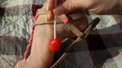 Sandal Feet Tease With Lollipop (Does Anybody Know Her Name?)