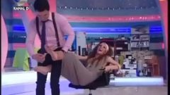 Ticklish Girl’s Feet Feather Tickled On Game Show, Mainstream Tickling