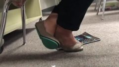 English Teachers Provoking Feet And Shoe Play!