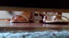 Friends Moms Candid Feet From Under The Door