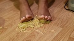 Giantess Bare Feet Foot Crushing Stomping Foot Spaghetti Noodles