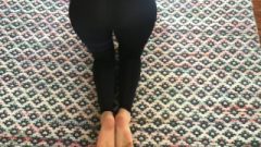 Nice Teen Feet Scrunching Doing Yoga
