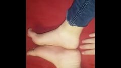 Friend Shows Us And Touches Feet On Snapchat