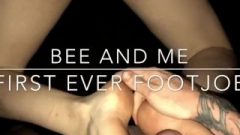 Bee Studies And Gives First Ever Footjob Big Dripping Cum Shot
