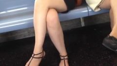 Candid Teen Crossed Legs And Feet In Sandals