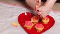 Late Valentine’s Gift Destroyed By SSBBW Feet – Food Crushed By Foot