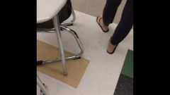 Candid 18 Year Old French Tip Toes In Class Part III