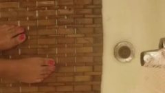 Dirty Feet In Arousing Shower