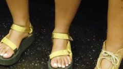 Candid Ebony Feet Meaty Sole Sandals 2
