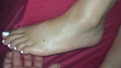Wife’s Spicy Feet Rub, Lotion, Brush Tickle And Sperm