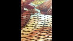 Fishnet Footjob And Pussy Play CLOSE UP