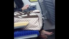 Wicked Blonde Teen Feet In Train Pt 1