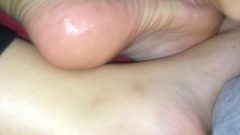 Marturbating On My Wife’s Sensuous Feet With Oil (cumshot And Bum Touching)