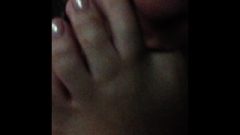 Latina Smelly Self Toe Eating Cock