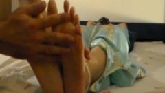 Seductive Arab Girl Tickled On Bed