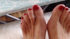 Christmas Present Painted Toes N Feet Tease (fan Party Jess Ryan