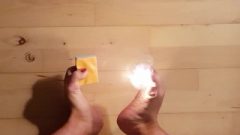 Pyro Toes Foot Fetish – Seductive Young Long Legs – Nice Laugh – Lighting Match