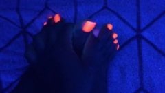 Kim Feet Neon Toes Feet Tease